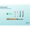 Tepe Choice Soft Toothbrush with Reusable Wooden Handle & Plant Based Brush Heads 1 Τεμάχιο - Ροζ