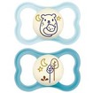 Mam Air Night Silicone Soother 6-16m 2 Τεμάχια, Κωδ 217SBc - Γαλάζιο / Μπλε