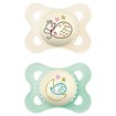 Mam Original Night Silicone Soother 2-6m 2 Τεμάχια Κωδ 110SUc - Κρεμ / Φιστικί