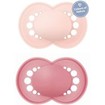 Mam Original Unprinted Matt Silicone Soother 6-16m 2 Τεμάχια, Κωδ 178SGC - Ροζ / Φούξια