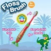 Brush-Baby Floss Brush Kids Toothbrush 3-6 Years, 2 Τεμάχια - Δεινόσαυρος