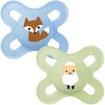 Mam Original Start Silicone Soother 0-2m Κωδ 125SBc, 2 Τεμάχια - Μπλε / Πράσινο