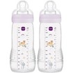 Mam Easy Active Baby Bottle 4m+ Κωδ 365SGc 330ml, 2 Τεμάχια - Λιλα