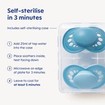 Mam Original Night Silicone Soother 2-6m 2 Τεμάχια, Κωδ 110SGc - Λιλά / Ροζ