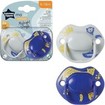Tommee Tippee Moda Orthodontic Midnight Jungle Silicone Soother 6-18m, 2 Τεμάχια - Γκρι / Μπλε