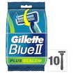 Gillette Blue II Plus Slalom Ανδρικά Ξυραφάκια μιας Χρήσης 10 τεμάχια Gillette Blue II Plus Slalom Ανδρικά Ξυραφάκια μιας Χρήσης 10 τεμάχια
