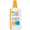 Garnier Ambre Solaire Clear Protect Transparent Protection Spray Spf30 Διάφανο Αντηλιακό Ενυδατικό Spray Υψηλής Προστασίας 200ml