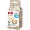 Nuk For Nature Silicone Soother 6-18m 2 Τεμάχια Πράσινο - Κρεμ