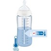 Nuk First Choice Plus Glass Bottle Temperature Control Silicone Medium 3m+ 240ml - Seahorse Λευκό
