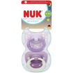 Nuk First Choice Classic Day & Night Silicone Soother 18-36m 2 Τεμάχια - Λιλά - Μωβ