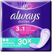 Always Dailies Fresh & Protect 3 in 1 Comfort Normal Σερβιετάκια 30 Τεμάχια