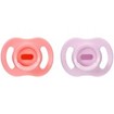 Tommee Tippee Ultrta Light Stay Put Orthodontic Silicone Soother 0-6m+, 2 Τεμάχια - Ρόζ / Λιλά