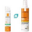 Σετ La Roche-Anthelios Anti-Shine Face Mist Spf50, 75ml & Invisible Face - Body Spray Spf50+, 200ml