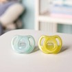 Tommee Tippee Ultra Light Silicone Soother 2 Τεμάχια, Κωδ 43345101 - Κίτρινο / Γαλάζιο