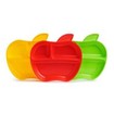 Munchkin Apple Pomme από 6 Μηνών Παιδικά Πιάτα σε Σχέδιο Μήλο 3 Τεμάχια
