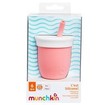 Munchkin C\'est Silicone Training Cup with Straw 6m+, 118ml, Κωδ 90055 - Ανοιχτό Ροζ