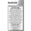 Health Aid Selenium Plus A, C, E & Zinc 60tabs