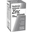 Health Aid Vegan Zinc Gluconate 70mg 90tabs Health Aid Vegan Zinc Gluconate 70mg 90tabs