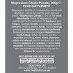 Health Aid Magnesium Citrate Powder 200g