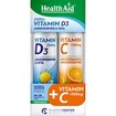Health Aid Promo Vitamin D3 2000iu Orange 20 Effer.tabs & Vitamin C 1000mg Orange 20 Effer.tabs