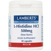 Lamberts L-Histidine HCI 500mg, 30caps