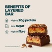 My Protein Layered Bar 60g 1 Τεμάχιο - Peanut Pretzel