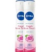 Nivea Promo Fresh Rose Touch 48h Anti-Perspirant Spray 300ml (2x150ml)