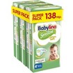 Babylino Sensitive Cotton Soft Super Pack Maxi Plus Νο4+ (10-15kg) 138 Τεμάχια (3x46 Τεμάχια)