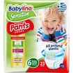 Babylino Sensitive Pants Unisex No6 Extra Large (15+kg) 23 πάνες Babylino Sensitive Pants Unisex No6 Extra Large (15+kg) 23 πάνες