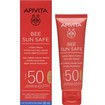 Apivita Bee Sun Safe Hydra Fresh Tinted Face Gel-Cream With Marine Algae & Propolis Spf50, Light Texture 50ml