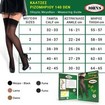 John\'s Elastic Thigh High Support Stockings 140 Den 19-22mmHg Size 4 Κωδ 214545, 1 Ζευγάρι - Black
