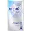Durex Invisible Regular Fit Ultra Thin Condoms 12 Τεμάχια