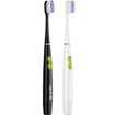 Gum Promo Sonic Daily 4100 Soft Battery Toothbrush Μαύρο & Λευκό 2 Τεμάχια