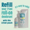 Salt Of The Earth Natural Unscented Pouch Roll-On Deodorant 225ml - Refill