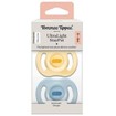 Tommee Tippee Ultrta Light Stay Put Orthodontic Silicone Soother 0-6m+, 2 Τεμάχια - Κίτρινο / Γαλάζιο