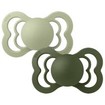 Bibs Supreme Silicone Soother 0m+ 2 Τεμάχια - Sage / Hunter Green