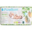 PureBorn Organic Bamboo Unisex Nappies New Born (up to 5 kg) 34 Τεμάχια - Pineapple