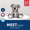 Zazu Musical Soft Toy Coco Bibi Κουκλάκι Νανουρίσματος Κοάλα, με Χτύπο Καρδιάς, Λευκούς Ήχους & Αισθητήρα Κλάματος, από 0 Μηνών Zazu Musical Soft Toy Coco Bibi Κουκλάκι Νανουρίσματος Κοάλα, με Χτύπο Καρδιάς, Λευκούς Ήχους & Αισθητήρα Κλάματος, από 0 Μηνών