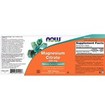 Now Foods Magnesium Citrate 200mg 100tabs