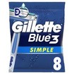 Gillette Blue3 Simple Disposable Razors 8 Τεμάχια