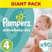 Pampers Active Baby Dry Giant Pack No4 (8-14kg) 90 πάνες Pampers Active Baby Dry Giant Pack No4 (8-14kg) 90 πάνες