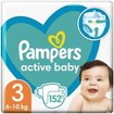 Pampers Active Baby Mega Pack Νο3 (6-10 kg) 152 πάνες