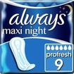 Always Maxi Night Profresh Pads Size 3, 9 Τεμάχια Always Maxi Night Profresh Pads Size 3, 9 Τεμάχια