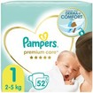 Pampers Premium Care Νο1 Newborn (2-5kg) 52 πάνες
