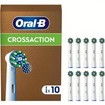 Oral-B Pro Cross Action Medium Electric Toothbrush Replacement Head White 10 Τεμάχια