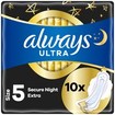 Always Ultra Secure Night Extra Pads Size 5, 10 Τεμάχια