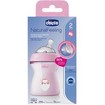 Chicco Natural Feeling Plastic Bottle 2m+ 250ml, 1 Τεμάχιο - Ροζ