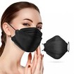 Famex Mask Μάσκες Υψηλής Προστασίας μιας Χρήσης FFP2 NR KN95 σε Μαύρο Χρώμα 10 Τεμάχια