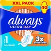Always Ultra Day Normal Size 1 Sanitary Towels with Wings XXL Pack 40 Τεμάχια Always Ultra Day Normal Size 1 Sanitary Towels with Wings XXL Pack 40 Τεμάχια