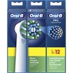 Oral-B Pro Cross Action Medium Electric Toothbrush Replacement Head White 12 Τεμάχια